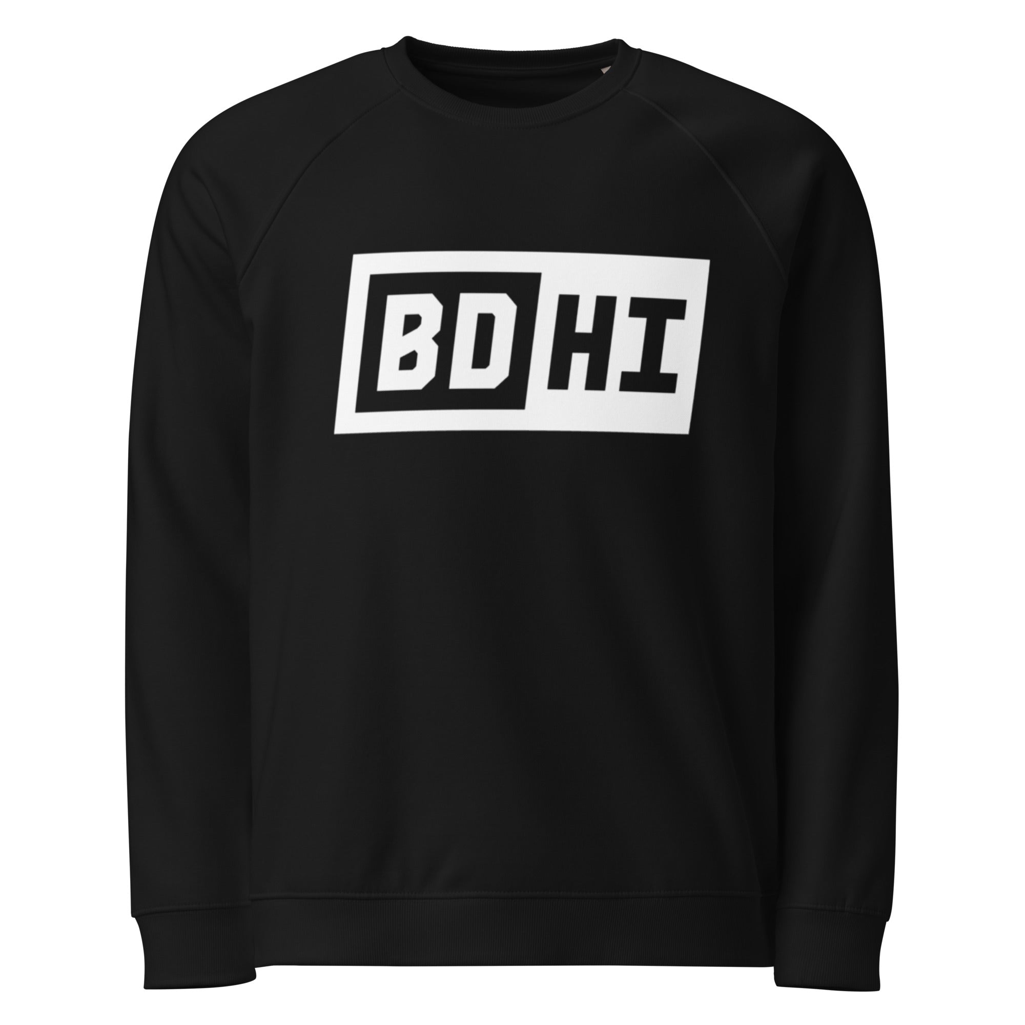 Unisex organic raglan sweatshirt